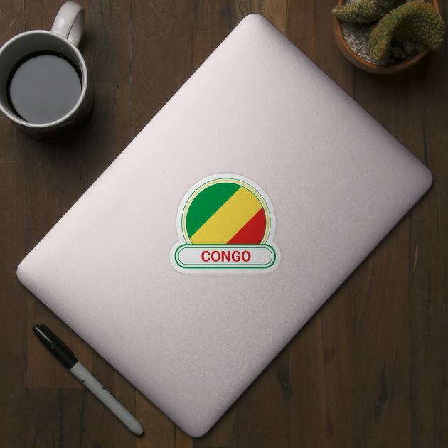Congo Country Badge - Congo Flag by Yesteeyear